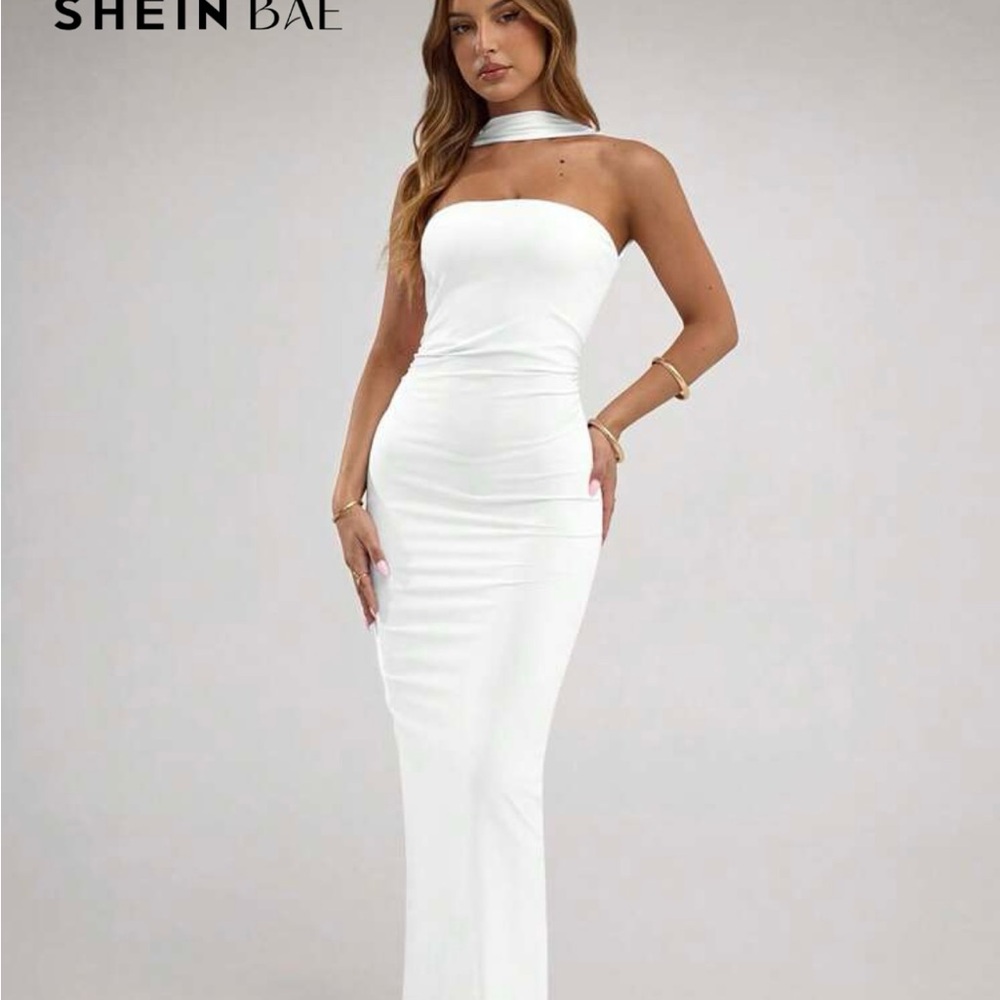 Elegant White Evening Gown